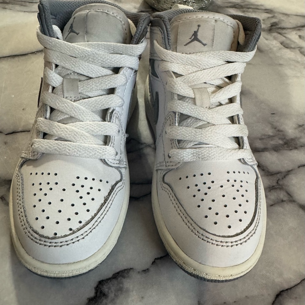 Kids White Jordan Sneakers